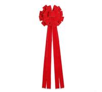 Nœud en tissu pour sapin de Noël, grande décoration, 33 x 128 cm, convient pour couronnes, portes, fenêtres, murs, accents saisonniers