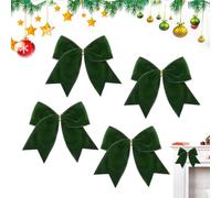 Nœud en Velours pour Arbre De Noël 4 Pièces Décorations De Fêtes | Décoration De Noeud Pour Sapin De Noël Pour La Couronne La Fenêtre L'Escalier La Maison Le Bureau Le Jardin La Fête Le