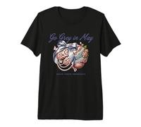 Nœud Floral pour Sensibilisation aux tumeurs cérébrales Go Grey in May T-Shirt Haut de Gamme