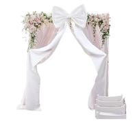 NœUd GéAnt à Suspendre, Arche Géante Blanche Décorative for Cérémonie De Mariage, Fête d'anniversaire, Toile Fond Photographie - Design Élégant en Tissu(A2)