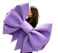 NœUd GéAnt à Suspendre, Kit De Décoration Murale À Faire Soi-même avec Nœud Géant, Papier Éponge 3 Mm, for Mariage, Noël, Restaurant, Prédécoupé, Assemblage Facile(Purple,50cm DIY Material)