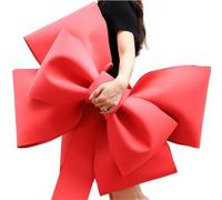 NœUd GéAnt à Suspendre, Lot De 2 Grands Nœuds À Faire Soi-même, Décoration Murale Extérieure for Sapin Noël, Mariage, Porte D'entrée(Red,75cm)