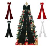 Nœud géant en velours rouge extra large pour cime de sapin de Noël, couronne de Père Noël pour décoration d'intérieur, nœuds géants en ruban de satin (vert) 40 x 200 cm