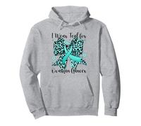 Nœud léopard I Wear Teal pour la Sensibilisation au Cancer de l'ovaire Sweat à Capuche