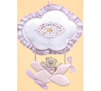 Nœud naissance aérienne 27 x 33 cm (rose)