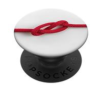 Nœud noué en Corde Rouge entrelacé dans Un Cordon PopSockets PopGrip Adhésif