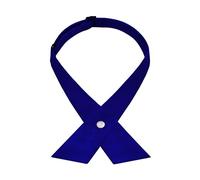 Nœud papillon croisé pré-noué pour femme/homme, cravate croisée pour uniforme d'écolière, cosplay, t-shirt de Saint-Valentin W-B-T2, Bleu roi, taille unique