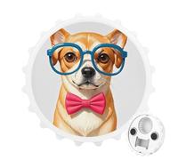 Nœud papillon doux pour animal de compagnie, décapsuleur magnétique surdimensionné, outil de cuisine peu encombrant, décapsuleur amusant et aimant de réfrigérateur pour camping, voyage, camping, blanc