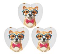 Nœud papillon doux pour animal de compagnie, désodorisant surdimensionné pour voiture, maison, bureau, 3 pièces de forme d'amour à suspendre, cartes parfumées durables pour voiture, maison, bureau