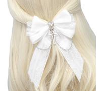 Nœud papillon en dentelle pour femme Chaîne croisée Épingle à cheveux Barrette Clip latéral 2000 arcs de maïs Formes Ornement Fête
