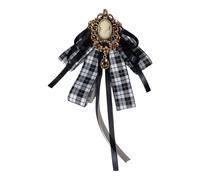 Nœud papillon en ruban avec scintillants, épingle réglable, bijoux, broche française, épingle en, collier élégant, cravate de réunion d ' affaires