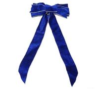 Nœud papillon en velours pour décoration de Noël Bleu 27 cm | Design facile à tirer, pour une forme de nœud instantanée, pas besoin de compétences de nouage, parfait pour un emballage