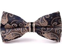 Nœud papillon exclusif-bleu/marron/motif KP30386