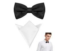 Nœud Papillon Homme Nœud Papillon Pré-Noué Longueur Réglable pour Smoking und Mouchoirs de Poche Noeuds Papillon Unis Classiques pour Mariages Fêtes Séances