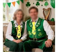 Nœud papillon irlandais porte-bonheur élastique réglable sans nœud | Bande élastique réglable, s'adapte à la plupart des tailles de cou, ajustement sûr et confortable, hommes, femmes et enfants