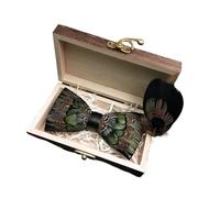 Nœud papillon Nœuds papillon bleu rêveur for hommes, épingle fantaisie, boîte en bois, accessoire for, sangle réglable, cérémonie de mariage(Color15)
