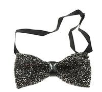 Nœud papillon pour homme avec strass incrustés, 20 coloris disponibles - Gris - Taille Unique