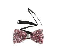 Nœud papillon pour homme avec strass incrustés, 20 coloris disponibles - Rose - Taille Unique
