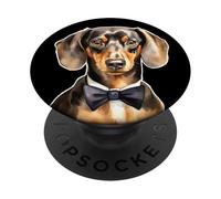 Nœud Papillon pour Teckel Miniature PopSockets PopGrip Adhésif