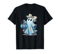 Nœud Papillon rétro en Denim Bleu pour Halloween T-Shirt