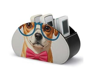 Nœud papillon souple pour chien, support de télécommande surdimensionné pour lunettes, boîte de rangement pour télécommande TV, organiseur de bureau en cuir, pot à crayons en PU, organiseur de pape