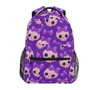 Nœud Papillon Tête De Mort Violette 23101401 Sacs D'École Unisexe Cartable Scolaire Léger Sacs A Dos Pour Camping Homme Vélo 29X40Cm