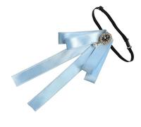 Nœud papillon vintage en ruban avec strass Blingbling - Épingles réglables - Broche française en strass - Élégant collier de chemise - Accessoire pour femme et homme, taille unique, Comme décrit
