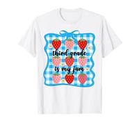 Nœud pour Enseignant de 3e année avec Inscription « Third Grade is My Jam Strawberry Girls » T-Shirt