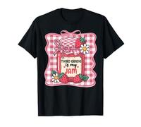 Nœud pour Enseignant de 3e année avec Inscription « Third Grade is My Jam Strawberry Girls » T-Shirt