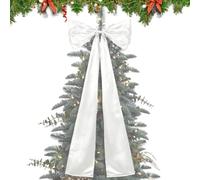 Nœud pour Le Haut du Sapin de Noël Pièce maîtresse décorative réutilisable | décoratifs pour décorations de Noël pelouse porte d'entrée extérieur jardin patio paysage