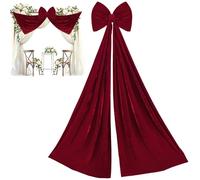 Nœud pour sapin de Noël - Grand nœud accrocheur pour sapin de Noël - Matériau durable - Nœuds de Noël pour vacances, fête, mariage, mur, chambre