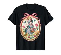 Nœud Robin Bird, Lapin de Pâques, Chasse aux œufs, Vintage, Rose printanier T-Shirt