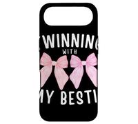 Nœud Rose jumelé avec My Bestie Twin Jumeaux Jumeaux Amis Coque pour iPhone Air