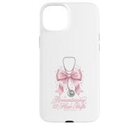 Nœud Rose RN Coquette, infirmière drôle, Romantique, 12 Heures Coque pour iPhone 15 Plus