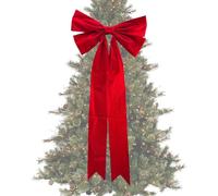 Nœud Rouge Décoration Cime Sapin Noël Accent décoratif fêtes de couronne | Nœud Décoratif Pour Sapins De Noël Pour La Maison Ferme Bureau École Mariage Mur Porte Nouvel An Et Photographie