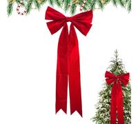 Nœud Rouge Décoration Cime Sapin Noël Grande Décoration de Fête pour | Nœud Décoratif Pour Sapins De Noël Pour Appartement, Ferme, Bureau, École, Mariage, Nouvel An, Photographie, Mur, Po