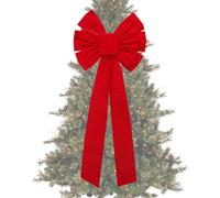 Nœud rouge pour sapin de Noël Grande Décoration de Fête pour Couronne | Nœud déco Noël pour la décoration photographie, maison, appartement, ferme, bureau, école, mariage, fête, mur et la