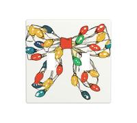 Nœud simple vintage avec lumières de Noël - Double interrupteur à bascule - Plaque murale - Taille standard - 11,4 x 11,4 cm