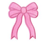 Nœud thermocollant - Élégant écusson brodé en tissu résistant à chaud - Lavable - Pour vestes, chapeaux, tenues de famille, 13,8 x 10,3 cm