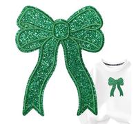 Nœud thermocollant - Élégant écusson brodé thermocollant, durable, lavable, pour vestes, chapeaux, tenues de famille, 13,8 x 10,3 cm