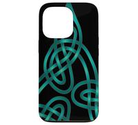 Nœud Triangle avec Fils Doubles Aqua Coque pour iPhone 13 Pro