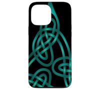 Nœud Triangle avec Fils Doubles Aqua Coque pour iPhone 13 Pro Max