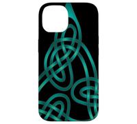 Nœud Triangle avec Fils Doubles Aqua Coque pour iPhone 14