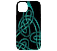Nœud Triangle avec Fils Doubles Aqua Coque pour iPhone 14 Plus