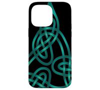 Nœud Triangle avec Fils Doubles Aqua Coque pour iPhone 14 Pro Max
