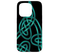Nœud Triangle avec Fils Doubles Aqua Coque pour iPhone 15 Pro