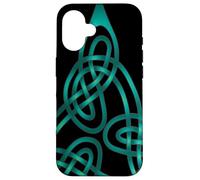 Nœud Triangle avec Fils Doubles Aqua Coque pour iPhone 16