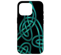 Nœud Triangle avec Fils Doubles Aqua Coque pour iPhone 16 Pro