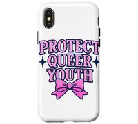 Nœud Universitaire au Design Audacieux de Protect Queer Youth Coque pour iPhone X/XS