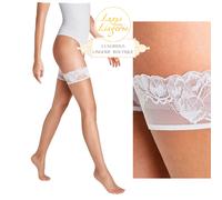 NUDE 8 LACE STAY UP Par Wolford L Assez Léger Blanc Halterless Collant Dentelle